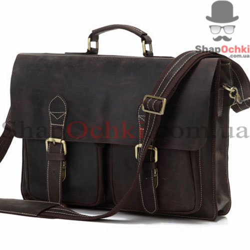 Портфель чоловічий Tiding Bag 7105R,  шкіра,  темно-коричневий
