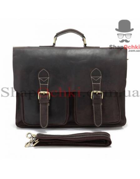 Портфель мужской Tiding Bag 7105R, кожа, темно-коричневый