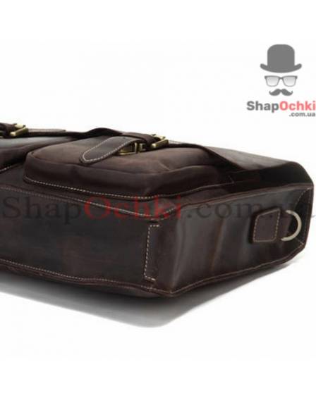 Портфель мужской Tiding Bag 7105R, кожа, темно-коричневый
