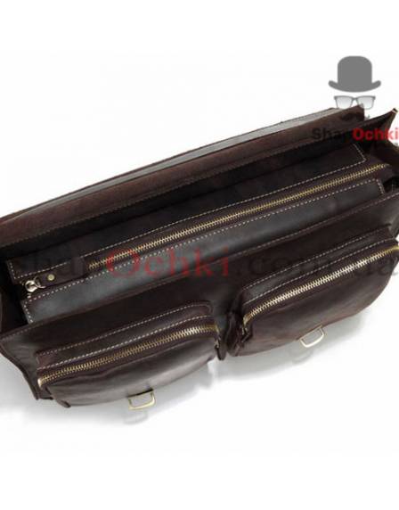 Портфель мужской Tiding Bag 7105R, кожа, темно-коричневый