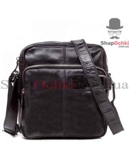 Сумка мессенджер мужская Tiding Bag 6012A, кожа, черная