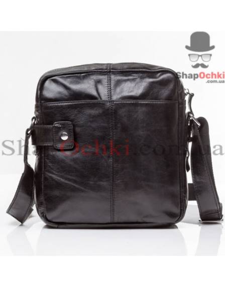 Сумка мессенджер мужская Tiding Bag 6012A, кожа, черная