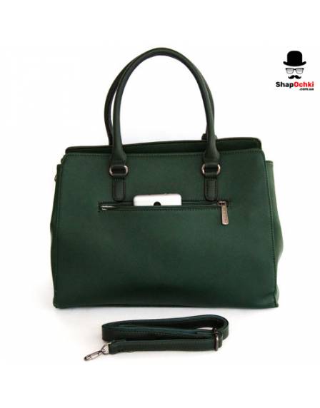 Сумка жіноча David Jones 5225-2, екошкіра, зелена, брелок