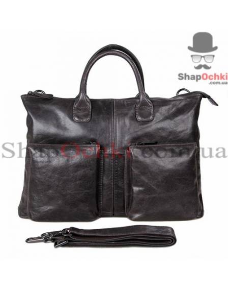 Сумка чоловіча Tiding Bag 7241J, шкіра, сіро-коричнева