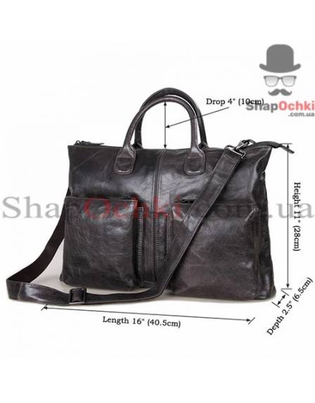 Сумка чоловіча Tiding Bag 7241J, шкіра, сіро-коричнева