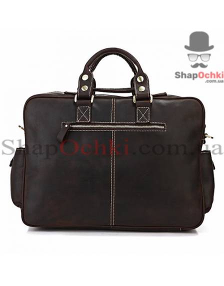 Сумка чоловіча Tiding Bag 7028R, шкіра, кофейна