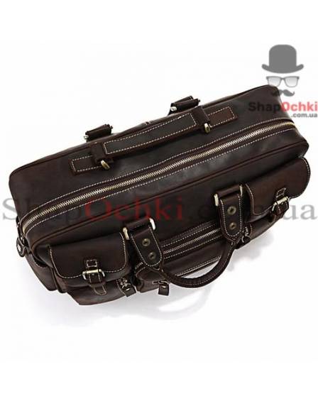 Сумка чоловіча Tiding Bag 7028R, шкіра, кофейна
