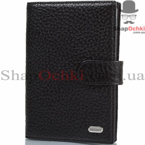 Обкладинка авто+паспорт Desisan,  102-011,  шкіра,  чорна