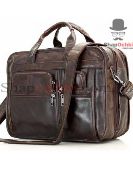 Сумка чоловіча Jasper&Maine 7093C, шкіра, шоколад