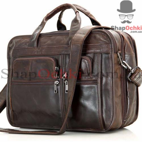 Сумка мужская Jasper&Maine 7093C,  кожа,  шоколад