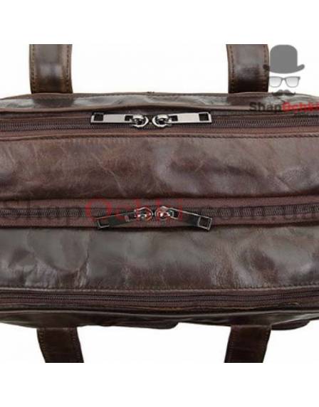 Сумка чоловіча Jasper&Maine 7093C, шкіра, шоколад