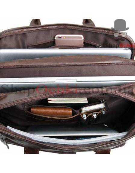 Сумка чоловіча Jasper&Maine 7093C, шкіра, шоколад