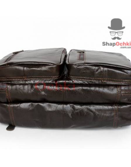 Сумка рюкзак чоловіча Jasper&Maine 7014Q-2, шкіра, колір темно-коричневий