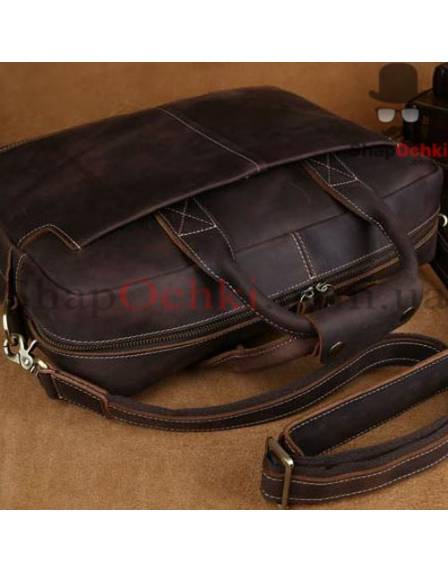 Сумка чоловіча Tiding Bag t1019, шкіра, коричнева