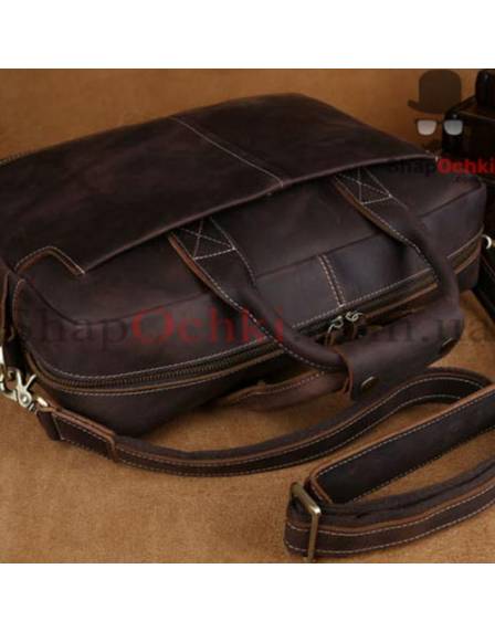 Сумка чоловіча Tiding Bag t1019, шкіра, коричнева