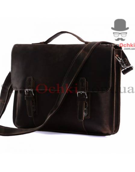 Портфель чоловічий Tiding Bag 7035R, шкіра, темно-коричневий