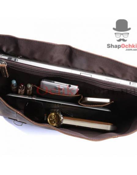 Портфель чоловічий Tiding Bag 7035R, шкіра, темно-коричневий