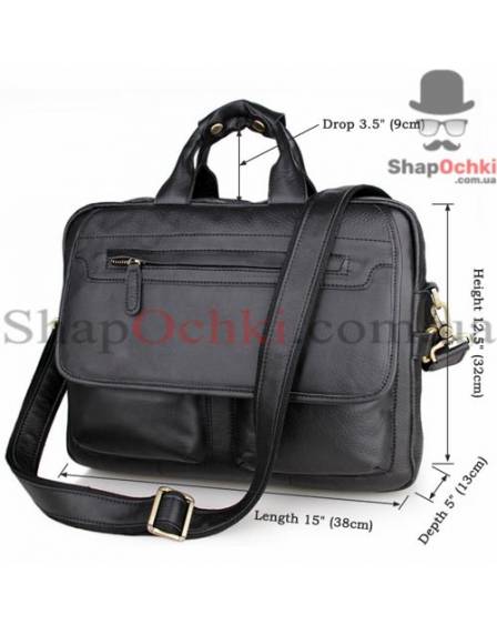 Сумка чоловіча Tiding Bag 7085A, шкіра, чорна