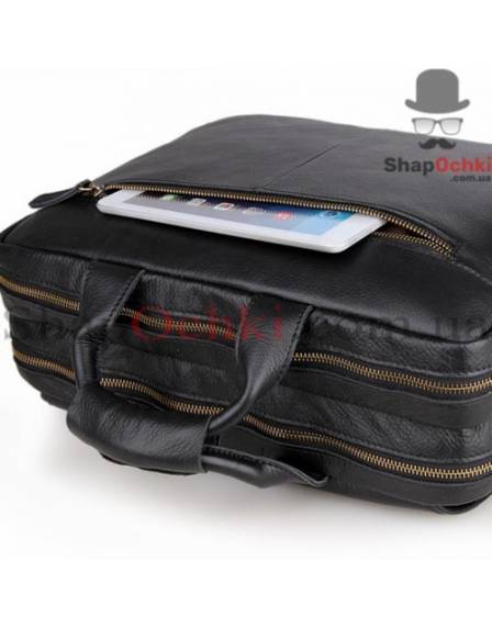 Сумка чоловіча Tiding Bag 7085A, шкіра, чорна