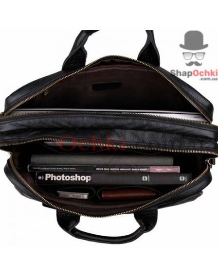 Сумка чоловіча Tiding Bag 7085A, шкіра, чорна