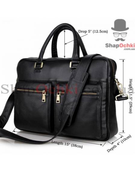 Сумка чоловіча Tiding Bag 7270A, шкіра, чорна