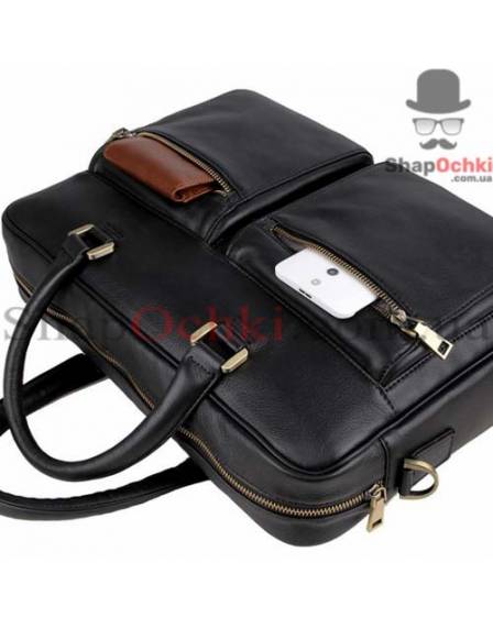 Сумка чоловіча Tiding Bag 7270A, шкіра, чорна
