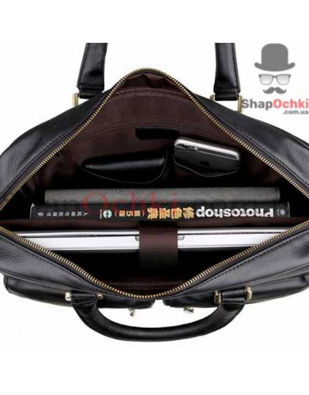 Сумка чоловіча Tiding Bag 7270A, шкіра, чорна