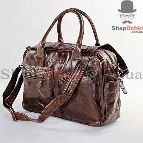 Сумка мужская Jasper&Maine 7142C,  кожа,  кофейная