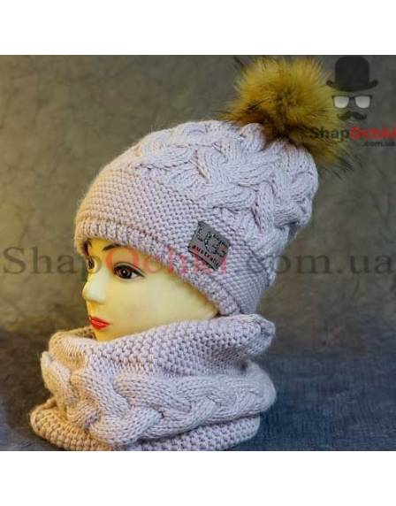Комплект жіночий (шапка+хомут) Rioni, Avrora, UGG Australia