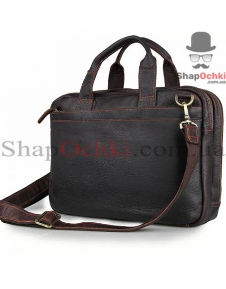 Сумка чоловіча Tiding Bag 7092Q, шкіра, темно-коричнева