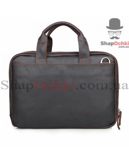 Сумка чоловіча Tiding Bag 7092Q, шкіра, темно-коричнева