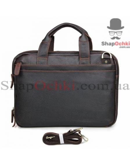 Сумка чоловіча Tiding Bag 7092Q, шкіра, темно-коричнева
