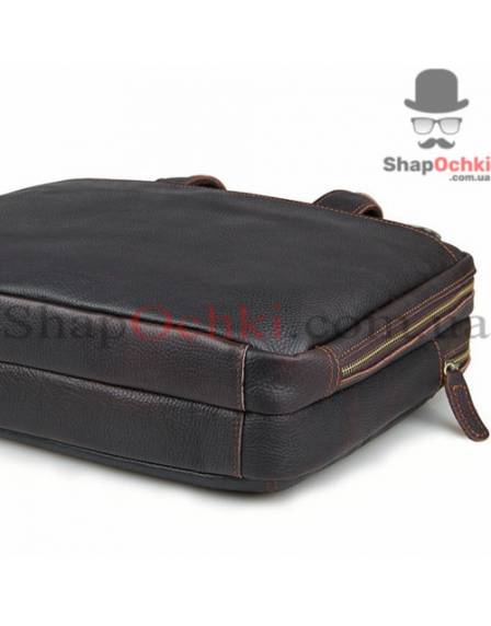 Сумка чоловіча Tiding Bag 7092Q, шкіра, темно-коричнева