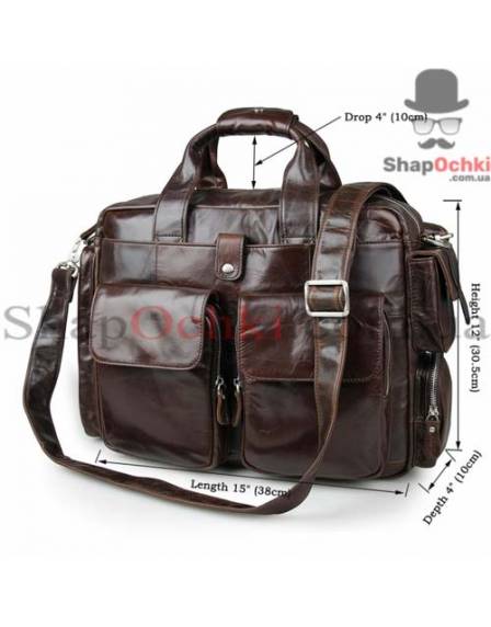Сумка чоловіча Tiding Bag 7219C, шкіра, коричнева