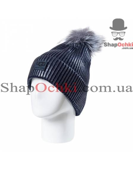 Шапка жіноча UGG, Ріана, колір темно-синій+синій