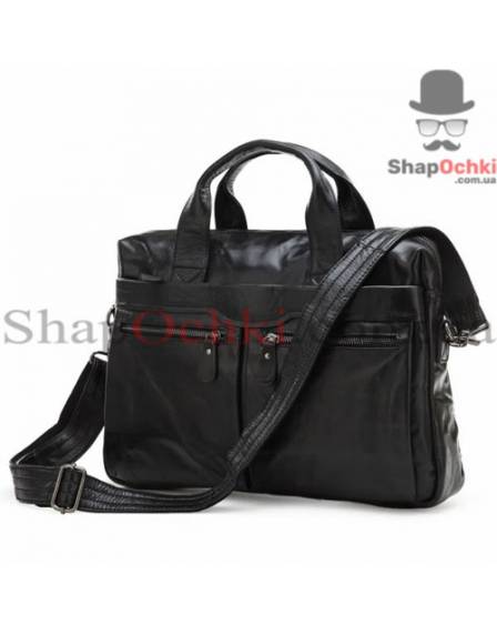 Сумка чоловіча Jasper&Maine 7122A, шкіра, чорна