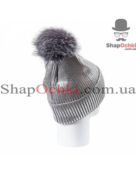 Шапка жіноча UGG, Ріана, світло-сірий+срібло