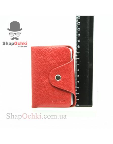 Візитниця жіноча Shaishi 2178, шкір/зам, червона