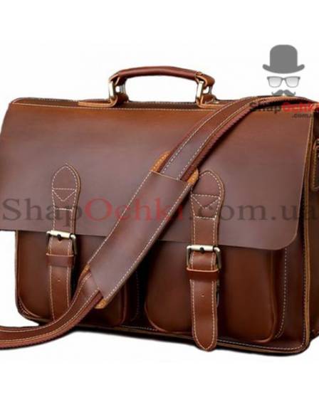 Портфель чоловічий Tiding Bag 7105X-1, шкіра, коричневий