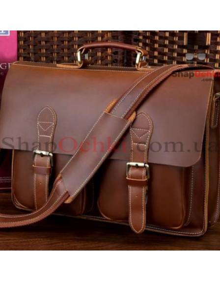 Портфель чоловічий Tiding Bag 7105X-1, шкіра, коричневий