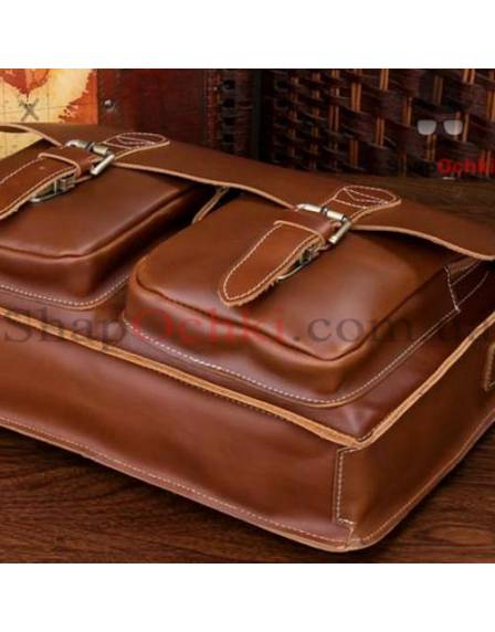 Портфель чоловічий Tiding Bag 7105X-1, шкіра, коричневий
