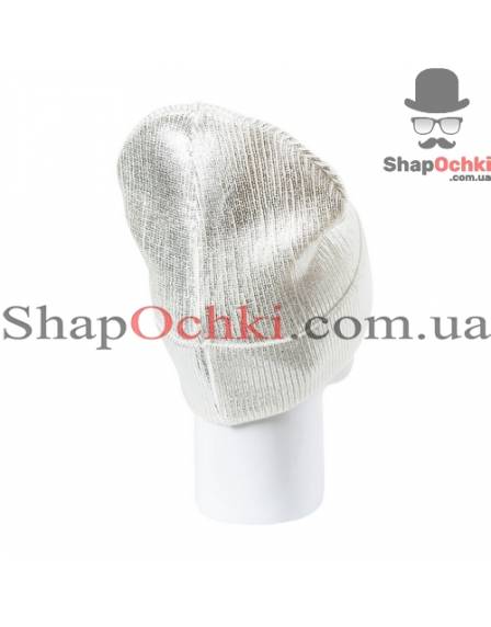 Шапка жіноча UGG, Джазі, колір білий+срібло