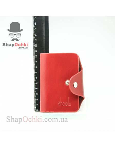 Візитниця жіноча Shaishi 2174, шкір/зам, червона