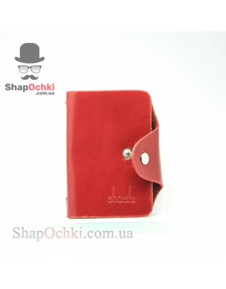 Візитниця жіноча Shaishi 2174, шкір/зам, червона