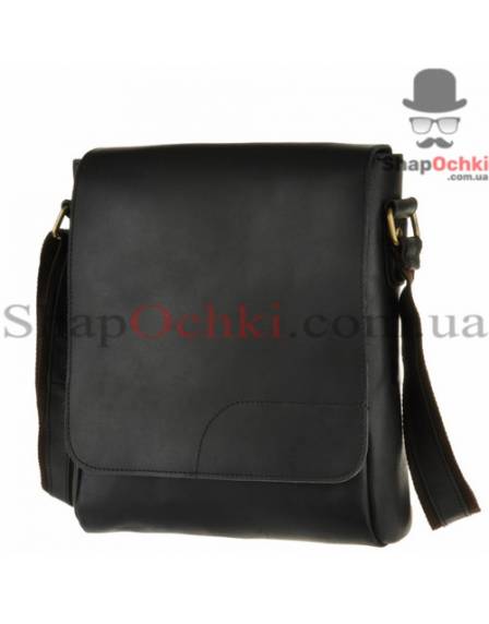 Сумка мессенджер мужская Tiding Bag G1157, кожа, черная