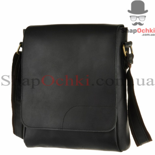 Сумка мессенджер мужская Tiding Bag G1157,  кожа,  черная