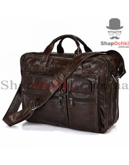 Сумка чоловіча Jasper&Maine 7093Q, шкіра, колір шоколадний