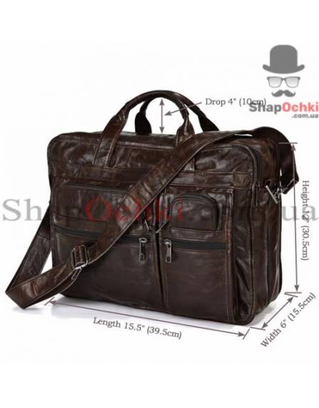 Сумка чоловіча Jasper&Maine 7093Q, шкіра, колір шоколадний