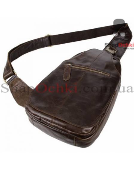 Сумка мужская Tiding Bag 2467C, кожа, кофейная