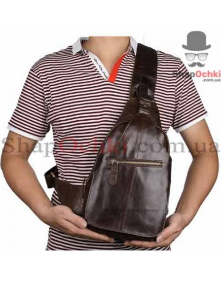 Сумка мужская Tiding Bag 2467C, кожа, кофейная